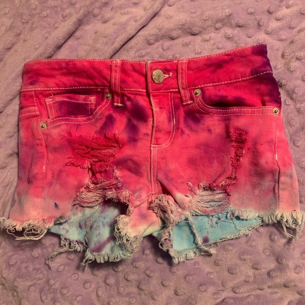 Original handmade tye dye shorts by me🏳️‍🌈